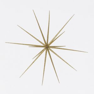 Strahlenstern Sputnik, gold-glitter, Ø38cm