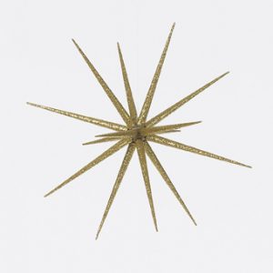 Strahlenstern Sputnik, gold-glitter, Ø20cm