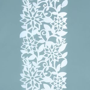 Folien-Tischband B:12cm, L:2m, weiß-glitter