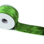 Samt/Taffeta-Band B:63mm grün, 5m/Rolle
