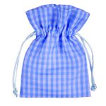Karo-Beutel, hellblau, 6 Stück/Packung