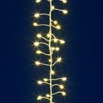 LED-Lichtergirlande Ø5cm, L:2m, silber/warm-weiss