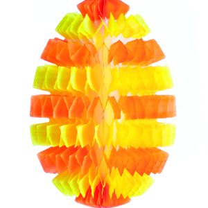 Hänger Osterei gestreift H:39cm, orange/gelb
