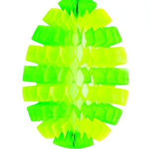 Hänger Osterei gestreift H:39cm, grün/gelb