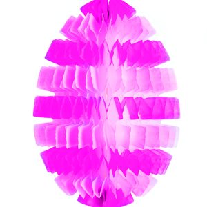 Hänger Osterei gestreift H:39cm, pink/rosa