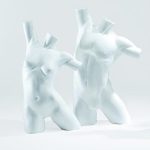 Boden-Damentorso H:82cm, weiß