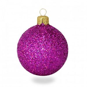 Weihnachtskugel Glitter Ø10cm, cerise