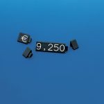 Preischildkassette Compact-Midi, 6,3mm, schwarz/weiß