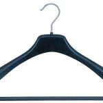 Formbügel 41cm, mit Steg und Rockhaken, schwarz
