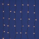 LED-Icicle-Lichtbordüre SCHWARZ L:2m, kuppelbar, 100 warm-weisse LEDs
