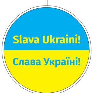 Kreis-Hänger "Slava Ukraini" Ø28cm
