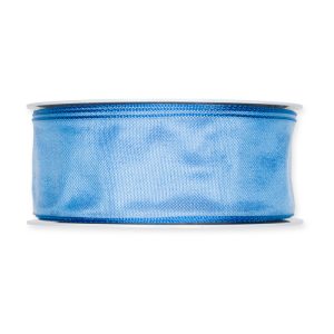 Drahtkantenband B:40mm, wasserblau, L:25m/Rolle