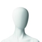 Damenfigur METRO, Pos.6, abstrakter Kopf, weiß, sitzend