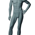 Herrenfigur METRO, Pos.5, abstrakter Kopf, grau