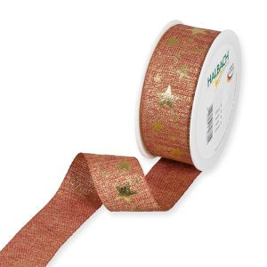 Lurex-Druckbänder "Sterne" B:35mm, L:20m/Rolle