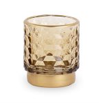 Teelicht-Halter "Esagoni" Ø7xH:8cm, gold