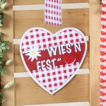 Herzhänger Wiesn Fest Ø30cm, rot/weiß