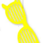 Hänger Sonnenbrille 68x23cm, gelb