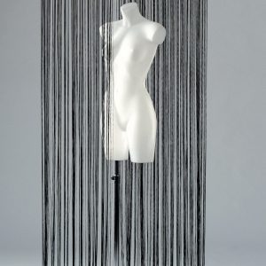 Fadenvorhang, schwarz, B:90 x L:250cm, flammhemmend