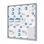 Schaukästen in DIN-Formaten, B1-zertifiziert (DIN 4102), für Innen, silber, versperrbar