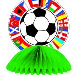Fußball-Tischdisplay(Tischaufsteller) Euro, H:22cm, grün/bunt