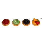 Deko Frucht-Törtchen x 4, sortiert