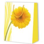 Tragetasche "Gerbera" 17,8x9,8x22,9cm, gelb
