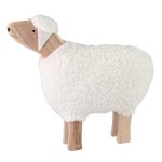 Schaf zum Stellen, Holz, 35x10x30cm, weiss