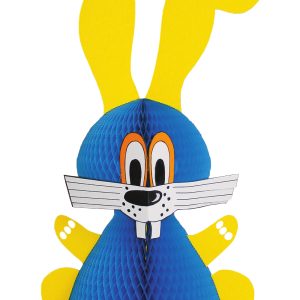 Hase H:100x64cm, blau