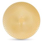 Platzteller "Rautendesign" Ø33cm gold