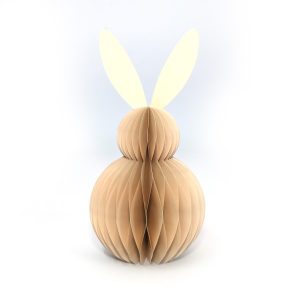 Wabenpapier-Hase H:30cm, champagner