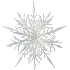 Filigran-Schneekristall 3D, Ø 12cm, schnee-glitter