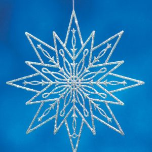 Schneekristall, Ø 25cm, schnee glitter