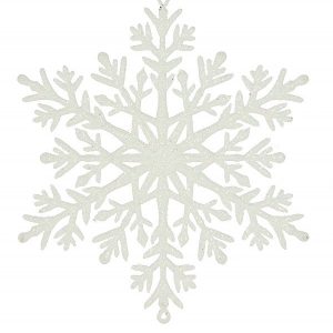 Schneeflocke, Ø 11cm, schnee-glitter