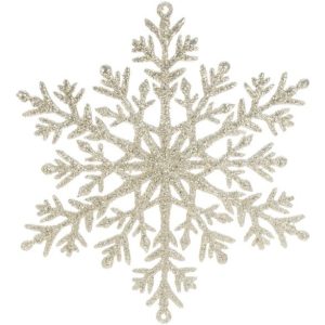 Schneeflocke, Ø 11cm, silber-glitter