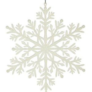 Schneeflocke, Ø 21cm, schnee-glitter