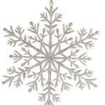 Schneeflocke "ECO", Ø 21cm, silber-glitter