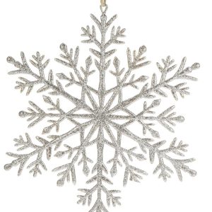 Schneeflocke "ECO", Ø 21cm, silber-glitter