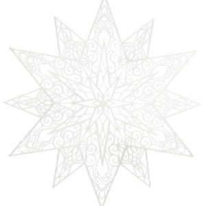 Schneeflocke, Ø 50cm, schnee-glitter