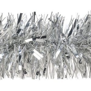 Foliengirlande (Rundgirlande) Ø120mm, L:2m, silber geprägt