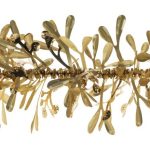 Folien-Mistel/Beerengirlande Ø90mm, L:2m, gold/kupfer-satiniert