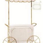 Verkaufswagen mit Dach, weiß/gold, H:213cm
