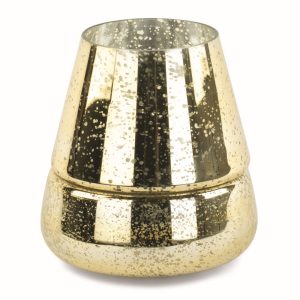 Vase/Kerzenhalter DUO, gold, H:21xØ20/12,5cm
