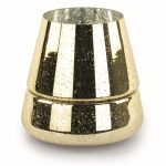 Vase/Kerzenhalter DUO, gold, H:26xØ26/17cm