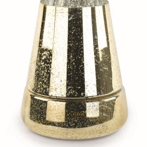 Vase/Kerzenhalter DUO, gold, H:43xØ33/22cm