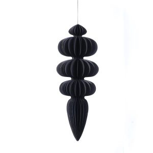 Waben-Ornament "Xmas" L:60cm, schwarz