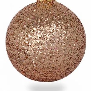Weihnachtskugel Glitter Ø15cm, cappuccino