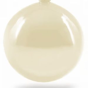Weihnachtskugel Ø10cm, elfenbein-opal glänzend