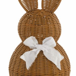 Hase mit Schleife H:46cm, braun