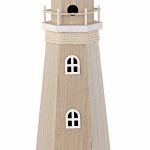 Leuchtturm, H:65x23x23cm, weiß/beige